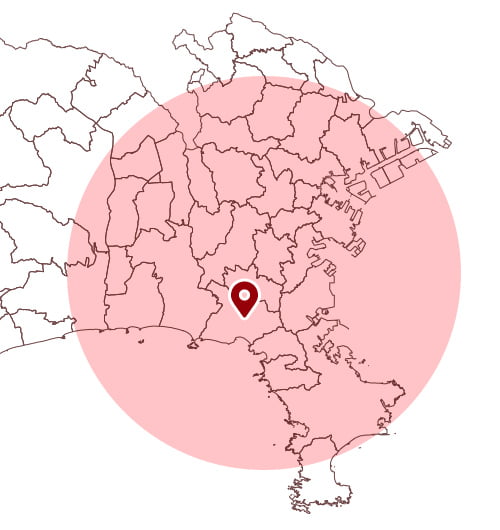 鎌倉市近郊の地図